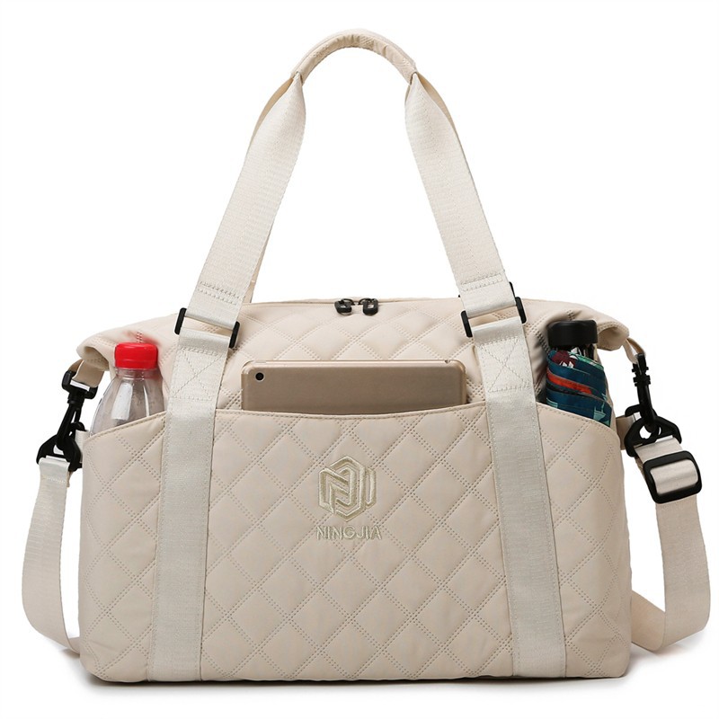 Wholesale of Oxford cloth simple yoga bags, portable fitness bags, dry and wet separated swimming bags, and outdoor leisure travel bags Item Picture