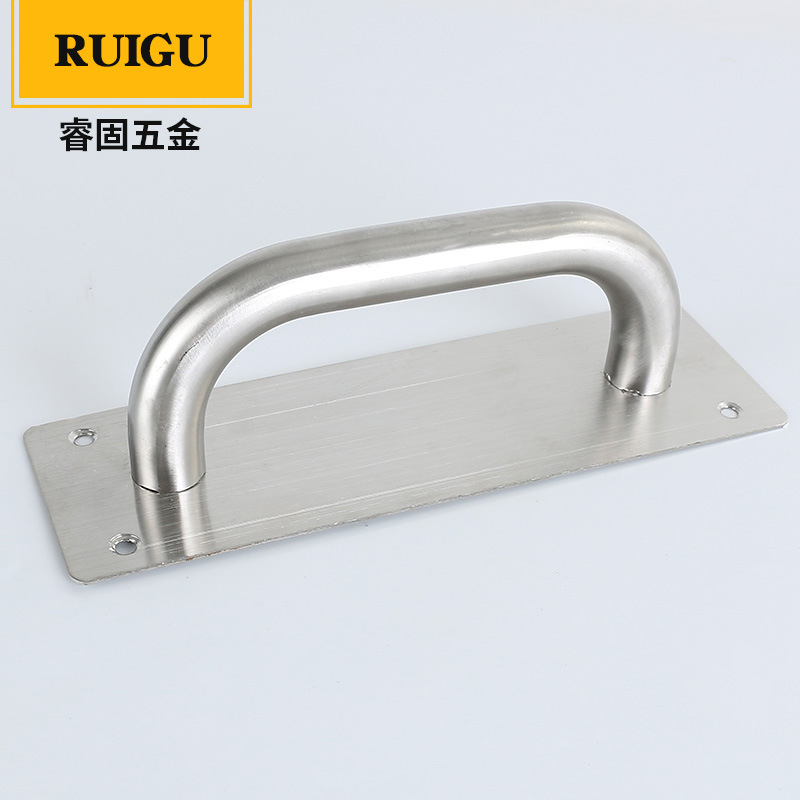 Supply stainless steel sliding plate handles, fireproof door passage sliding handles, stainless steel sliding plate wordless handles Specification drawing