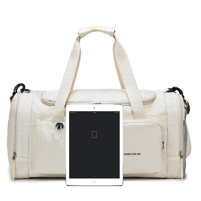New cross-border hand-held travel bag with dry and wet separation, large-capacity fashionable fitness bag, short-distance business trip luggage storage bag Specification drawing