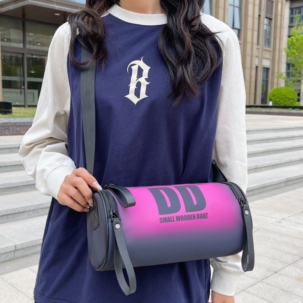 Trendy and individual letter solid color simple casual fashion women's bag 2025 Fashion design single-shoulder crossbody bucket bag Specification drawing