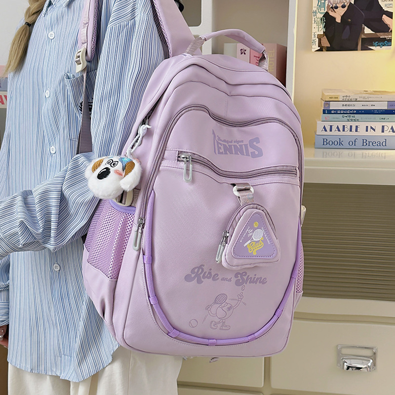 High-appearance-level large-capacity schoolbag for female primary school students in grades four, five and six to reduce burden and protect the spine, as well as backpacks for high school and college students Application Scenario