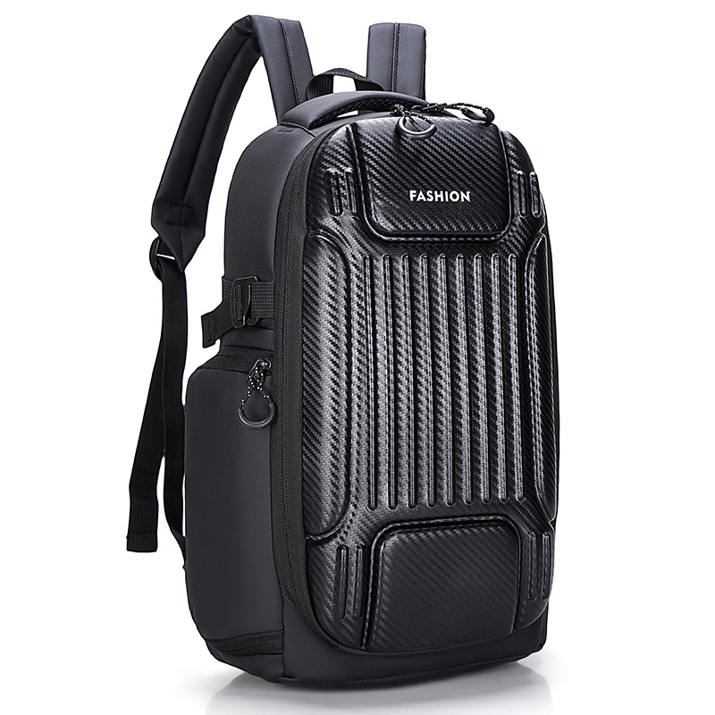 New functional trend backpack, large-capacity sports cycling backpack, men's hard-shell anti-collision computer bag Item Picture