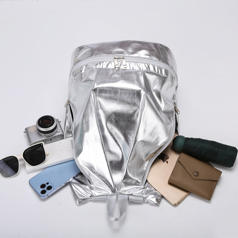 New silver swimming bag, women's dry and wet separation sports and fitness bag, waterproof storage yoga bag, travel backpack Specification drawing