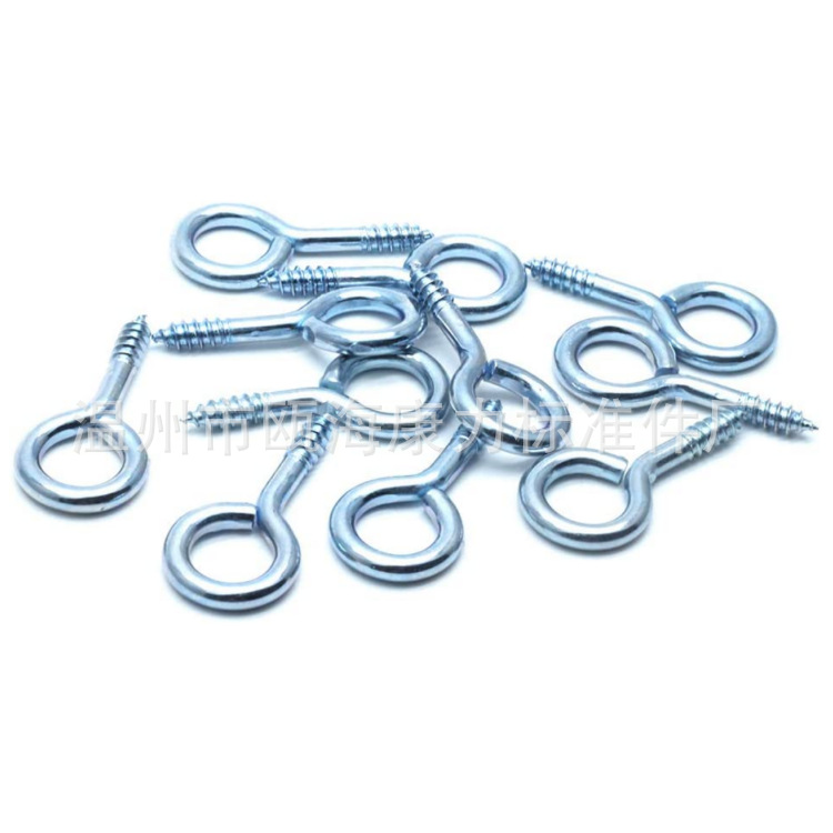 In stock: carbon steel galvanized sheep's eye screws, self-tapping screws, sheep's eye hooks, screw hooks, closed sheep's eye screws Application Scenario