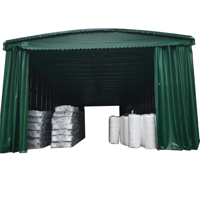 Factory large warehouse canopies, mobile sliding awnings, logistics retractable tents, electric awnings, outdoor retractable sunshades Item Picture