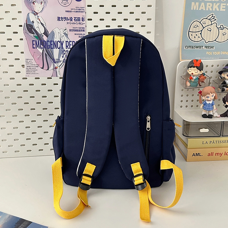 College-style simple schoolbag for junior and senior high school students, lightweight and versatile backpack for girls, large-capacity casual spring outing backpack Specification drawing