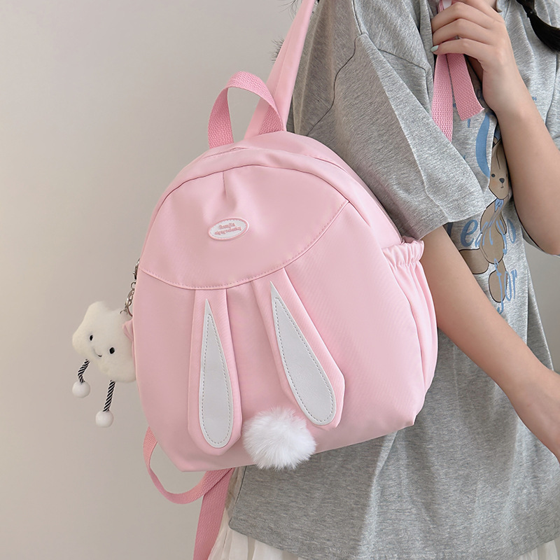 2024 New mini and fun schoolbag with high appearance level, casual and lightweight backpack, cute rabbit student backpack for girls full figure