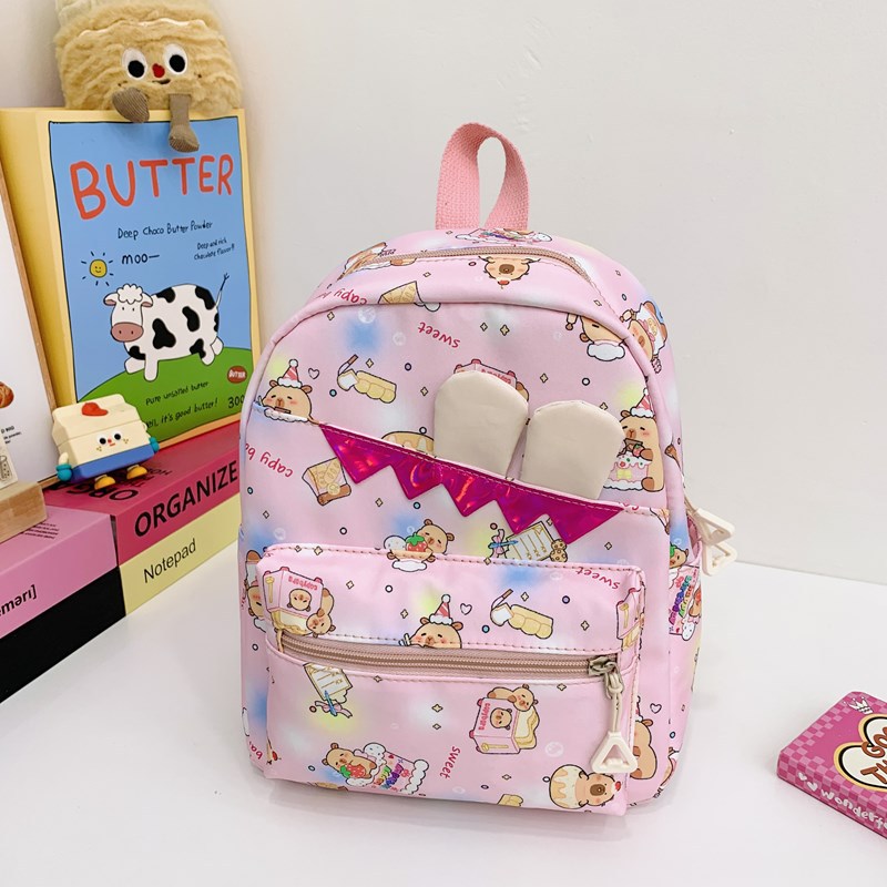 Cute cartoon lightweight backpack for primary school students, new Spring 2025 large-capacity travel backpack Specification drawing