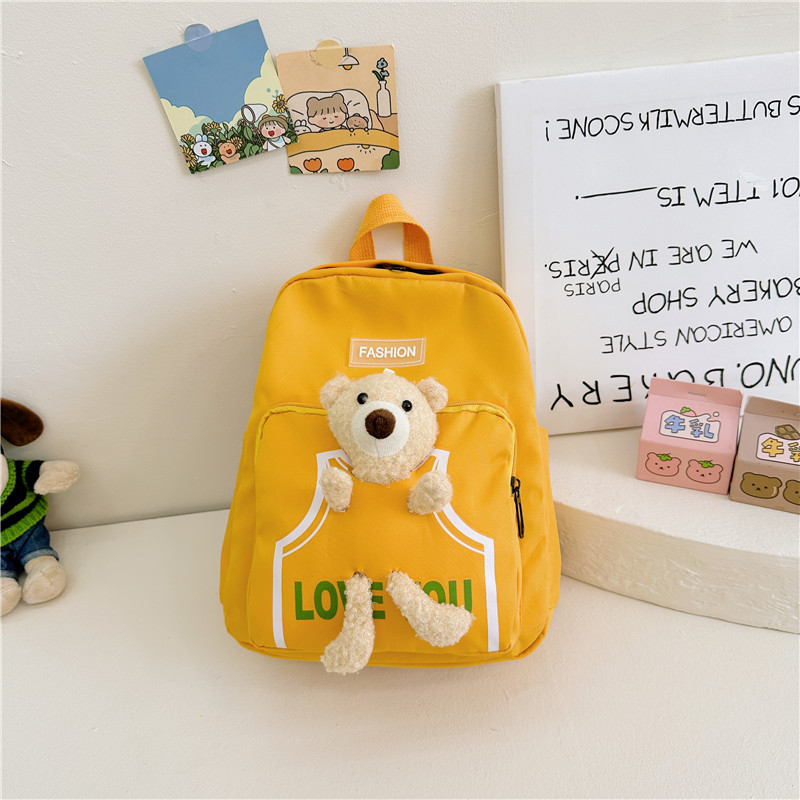 Double-shoulder Bag Kindergarten back-to-school Season Cartoon Cute Schoolbag 2023 Little Bear Children's Big Class, Middle Class and Small Class Backpacks details Picture