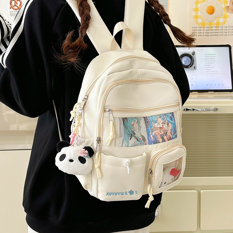 Japanese-style 2D girl pain bag backpack with high appearance level, ins Academy large-capacity backpack for college students full figure