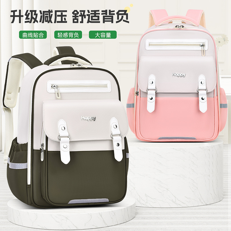 New bags, cloud bags, lightweight children's schoolbags, female and male student backpacks, large-capacity backpacks, leather goods full figure