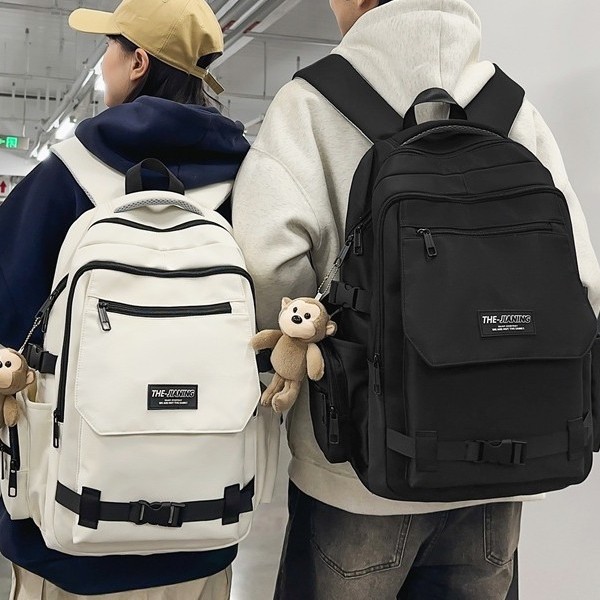 New men's casual and versatile backpack, large-capacity outdoor travel backpack, lightweight schoolbag for junior high school, senior high school and college students, and women full figure