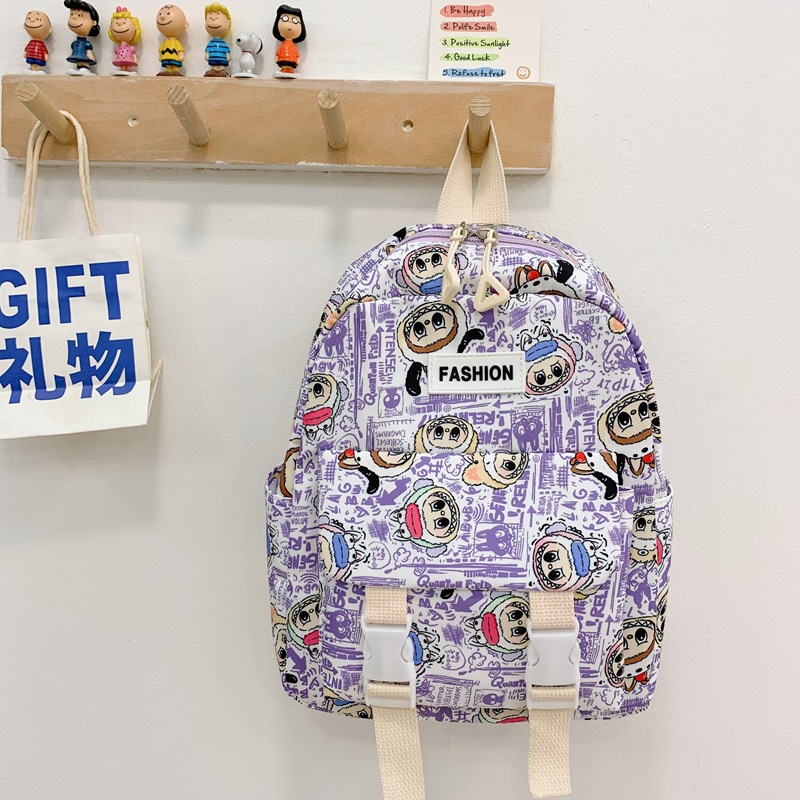 New children's schoolbags, cartoon fashion, little girls' small backpacks for outings, large-capacity trendy boys' and girls' backpacks Specification drawing