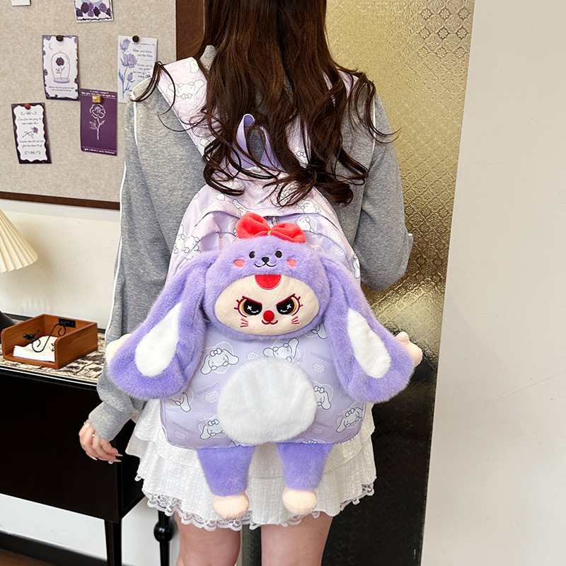 New high-appearance-level cartoon cute backpack, Ins-style schoolbag, versatile, super cute and sweet backpack, niche casual bag details Picture