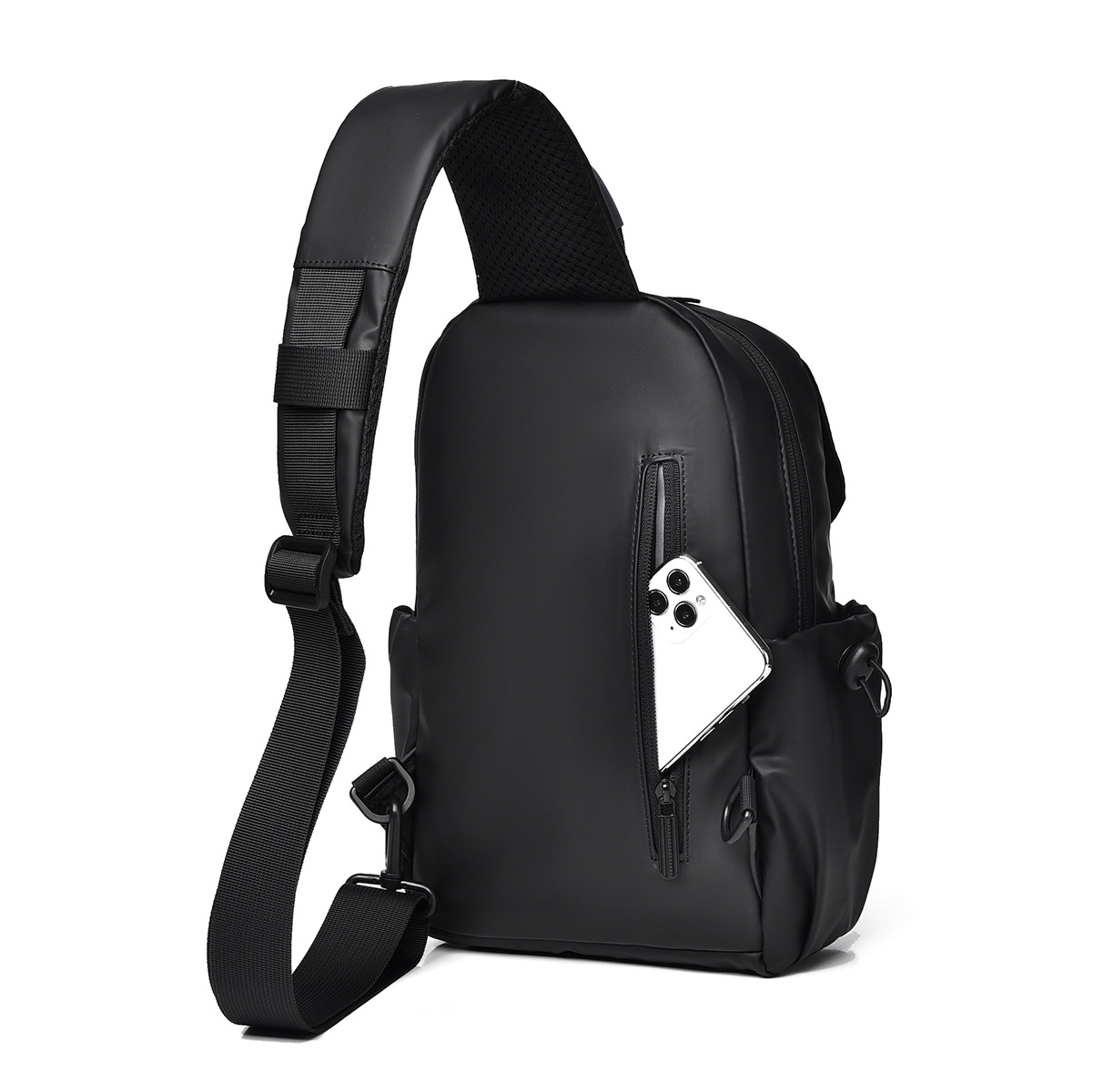New fashionable and simple chest bag, portable travel backpack, men's bag, casual shoulder bag, water-resistant men's chest bag, crossbody Specification drawing