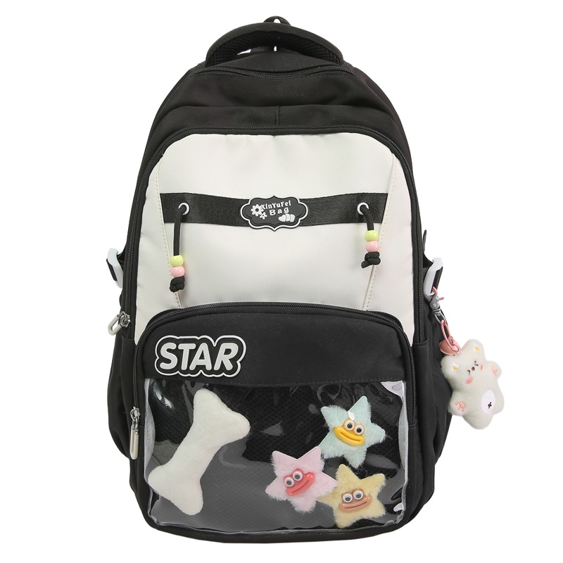 A new Japanese-style Instagram backpack with a high level of appearance, fresh and cute, multi-pocket, student casual and simple, large-capacity backpack Item Picture