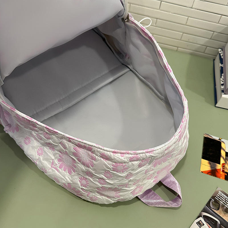 Forest-style and Japanese-style sweet college student schoolbag, versatile retro floral backpack, large-capacity casual travel backpack Application Scenario