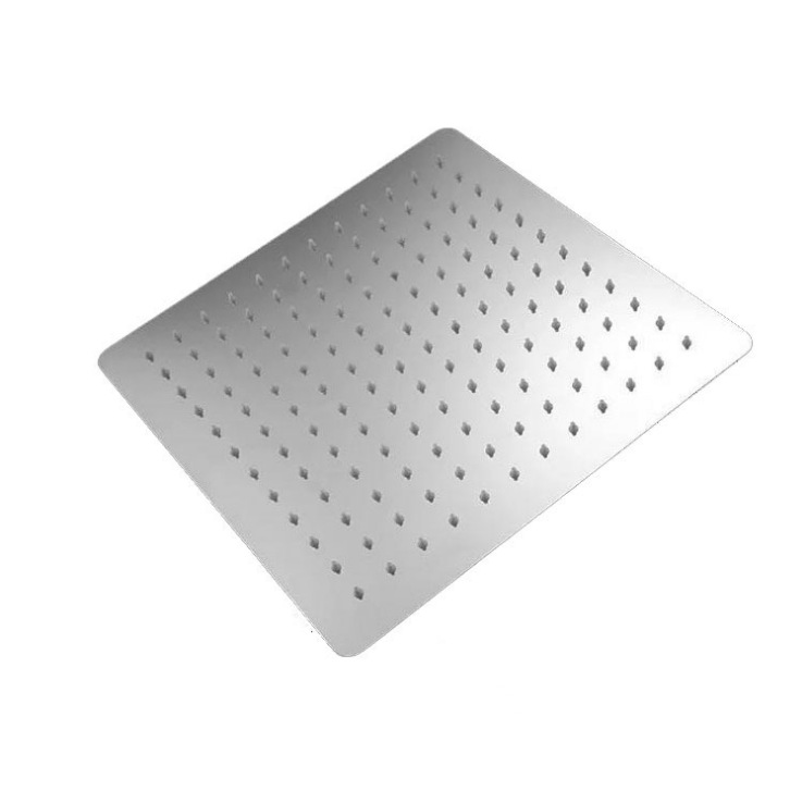 12-inch electroplated square top shower head for bathroom, 8-inch stainless steel pressurized thick rain shower head, 16-inch cross-border Item Picture