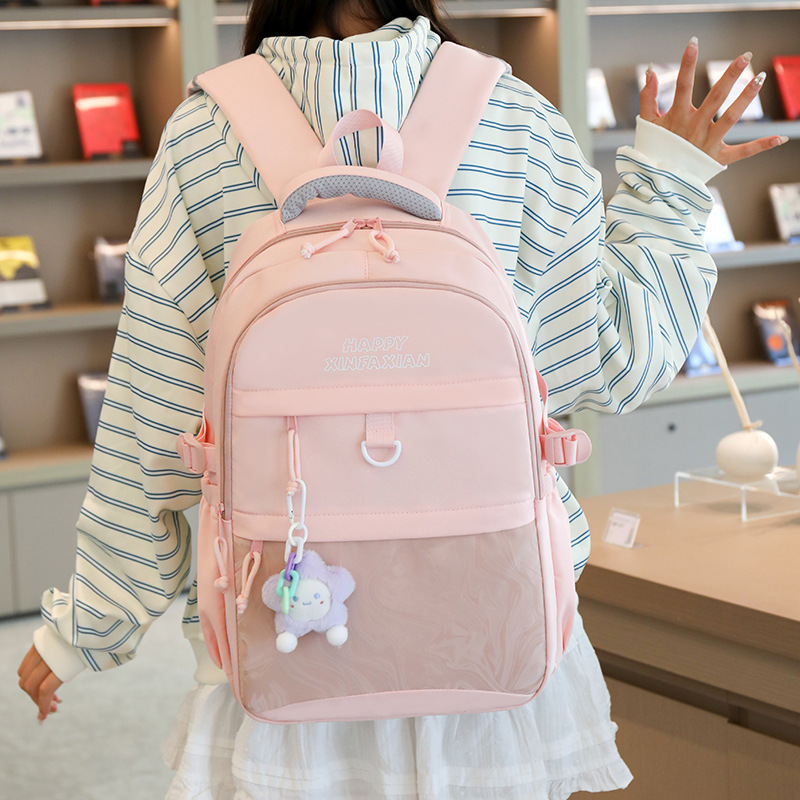 2025 Large-capacity Japanese InS-style, fresh and sweet schoolbag for junior and senior high school students, lightweight and versatile travel backpack full figure
