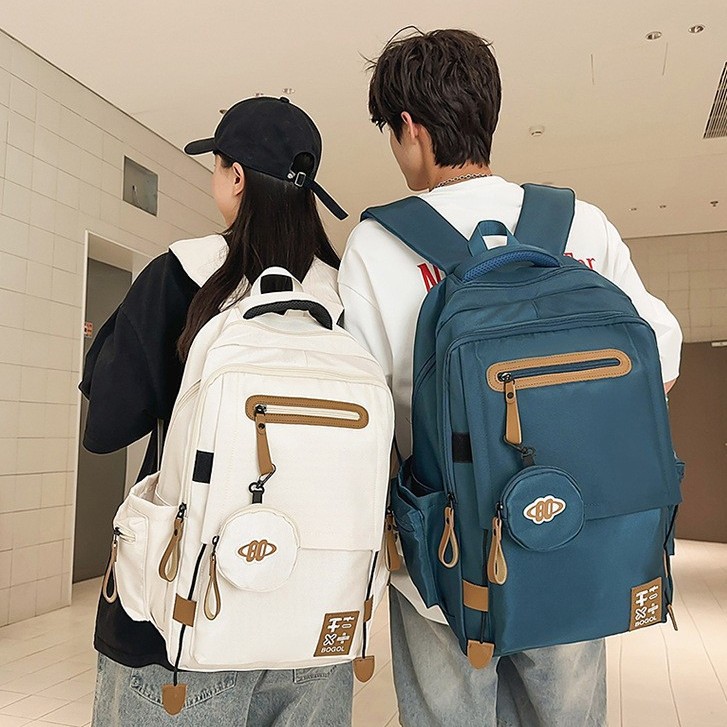 High-quality couple casual backpacks for foreign trade, large-capacity multi-compartment air cushion backpacks for junior and senior high school students details Picture