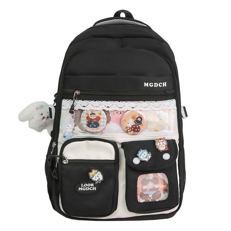 A new high-appearance-level, fresh and sweet school-style backpack from Japanese Instagram, a lightweight and large-capacity backpack for junior and senior high school students Item Picture