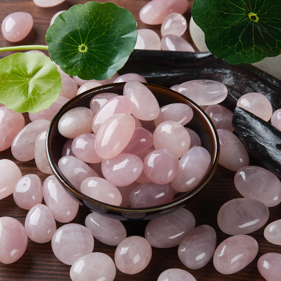Pink quartz raw stones, crushed stones, pebbles, natural rain flower stones, fish tank decoration, succulent surface, hydroponic pink small pebbles Specification drawing