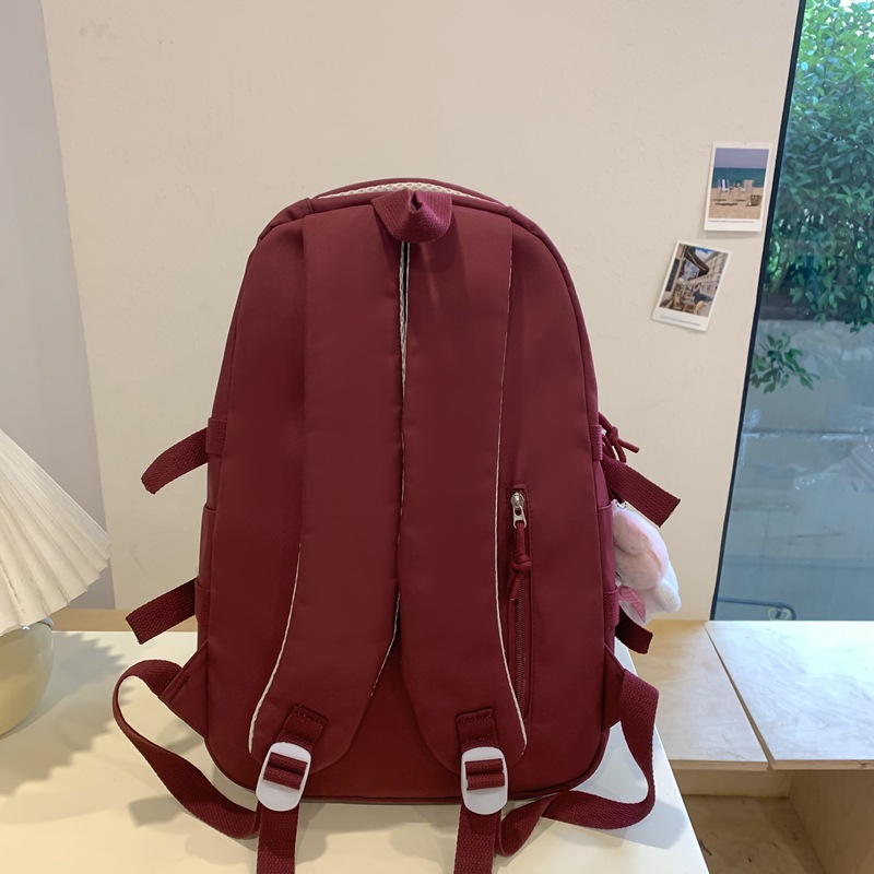 Korean style cute girl Instagram style large-capacity two-piece schoolbag set for primary school students from grades three to six, color-blocking and patchwork backpack Specification drawing