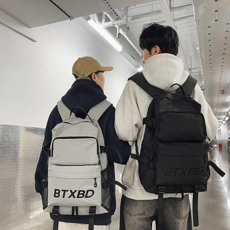 Outdoor sports and leisure large-capacity backpack, couple style commuter hiking bag, versatile college student computer class bag details Picture
