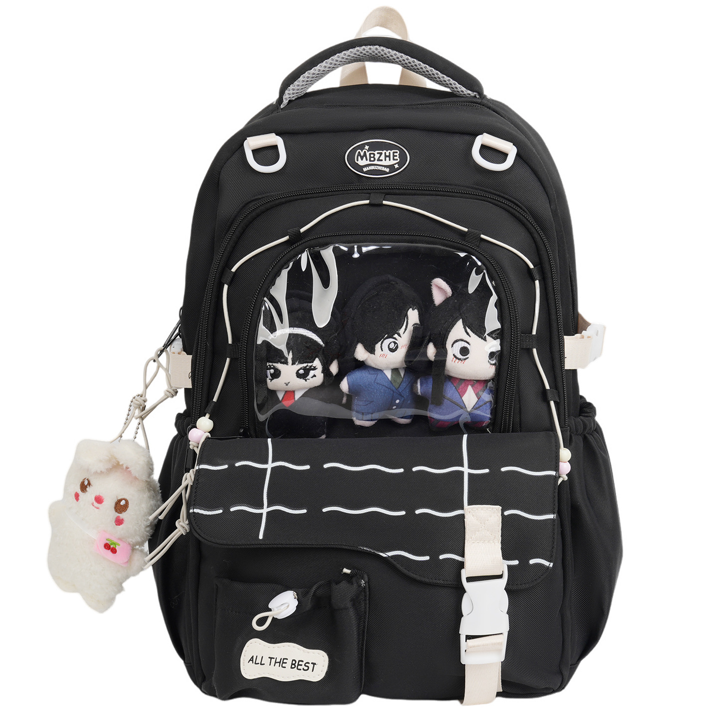 Fresh, sweet and cute schoolbag for junior and senior high school students, new high appearance level, simple, light and versatile, large-capacity backpack Item Picture