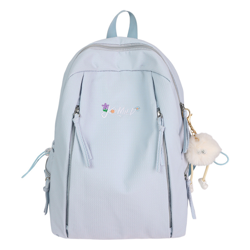 Korean-style ins high-appearance-level fresh and sweet girl backpack, a casual, lightweight and large-capacity backpack for primary and secondary school students Item Picture