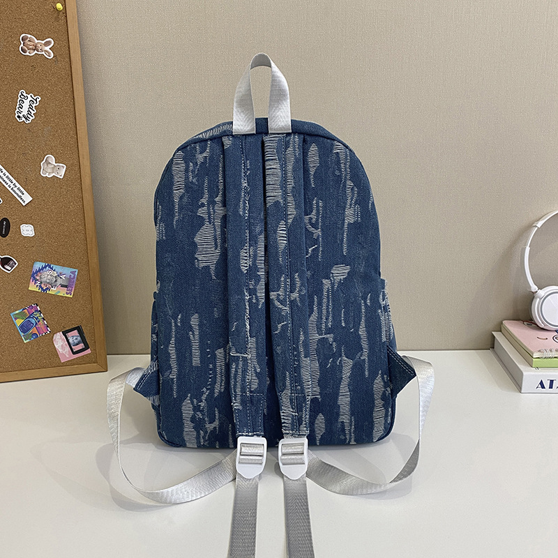 High-appearance-level backpack, large-capacity Japanese style, ins striped, fresh and cute backpack for junior and senior high school students, school-style backpack for boys Specification drawing