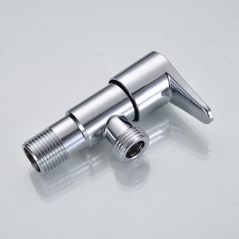 Wholesale 201 electroplated stainless steel Angle valve, 4-point cold and hot toilet water inlet stop valve, household water heater Angle valve Application Scenario