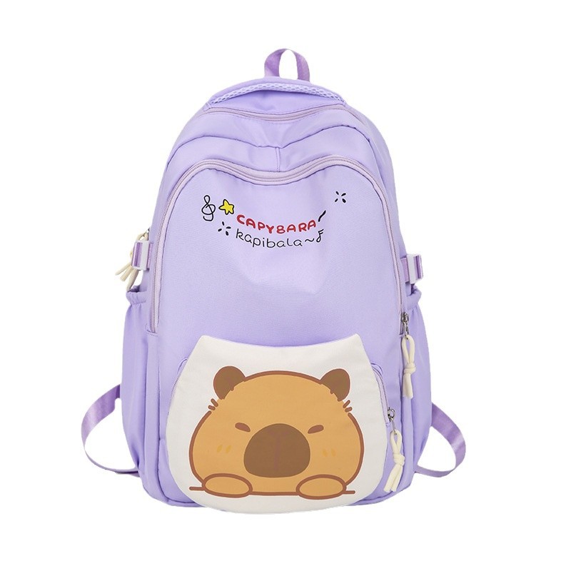 2025 Primary and Secondary School Students' printed irregular-shaped Kapiba large-capacity lightweight student backpack for both men and women Item Picture