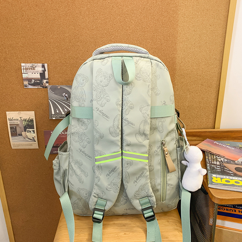 The 2025 new large-capacity, versatile Korean-style casual backpack with a multi-layered printed schoolbag and a casual backpack Application Scenario
