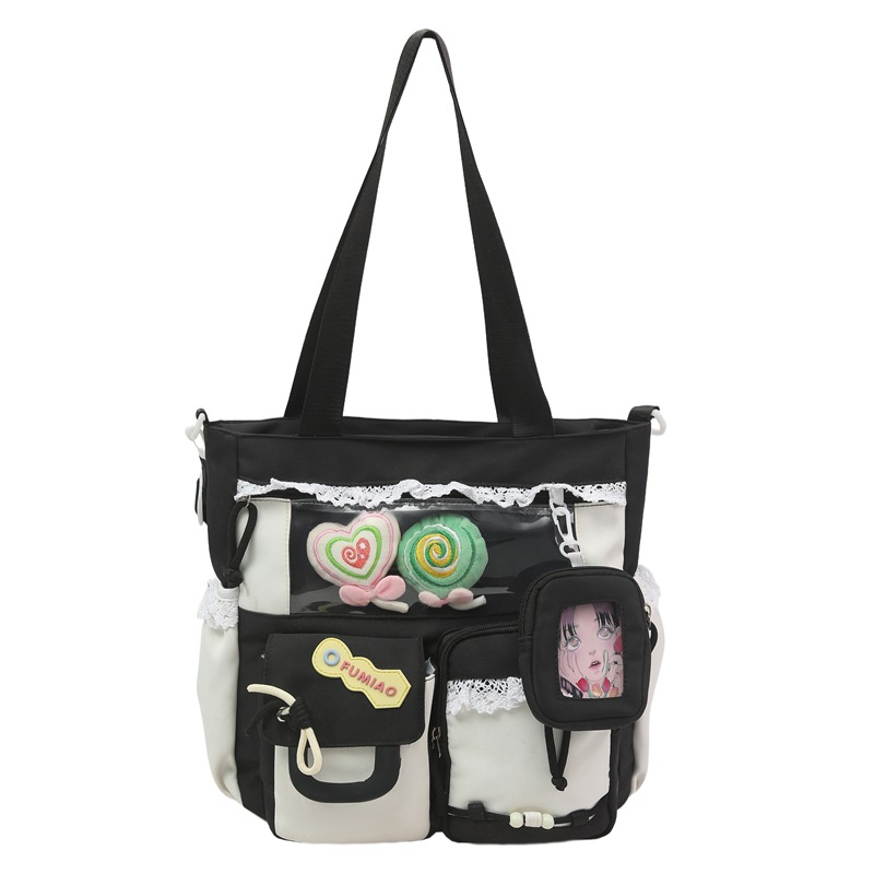 A new high-appearance-level, fresh, sweet, transparent, pain-relieving bag, after-school bag, lightweight and large-capacity backpack from Japanese ins Item Picture