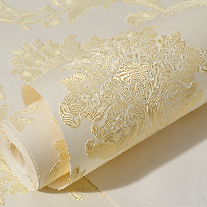 Self-adhesive wallpaper, non-woven fabric, high-end European wallpaper, 3d stereoscopic wall stickers, bedroom, living room, TV background, wall paper full figure