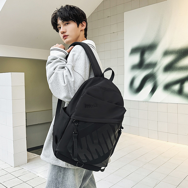 New high-appearance-level letter-style backpack for couples, casual, simple, lightweight, commuting, fashionable and versatile, large-capacity backpack details Picture