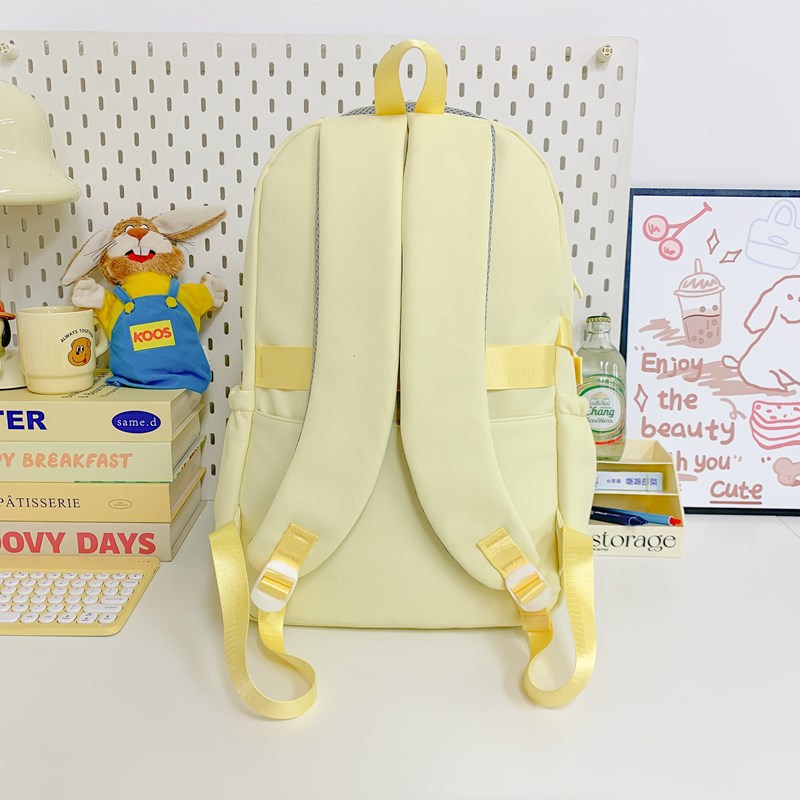 Forest-style ins soft and cute girl backpack for junior high school students, large-capacity casual backpack, versatile school style schoolbag Specification drawing
