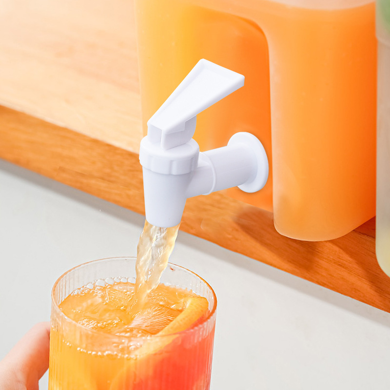 White lift-up water dispenser faucet, pp plastic cold water bottle, wine bucket, juice and mineral water bucket faucet details Picture