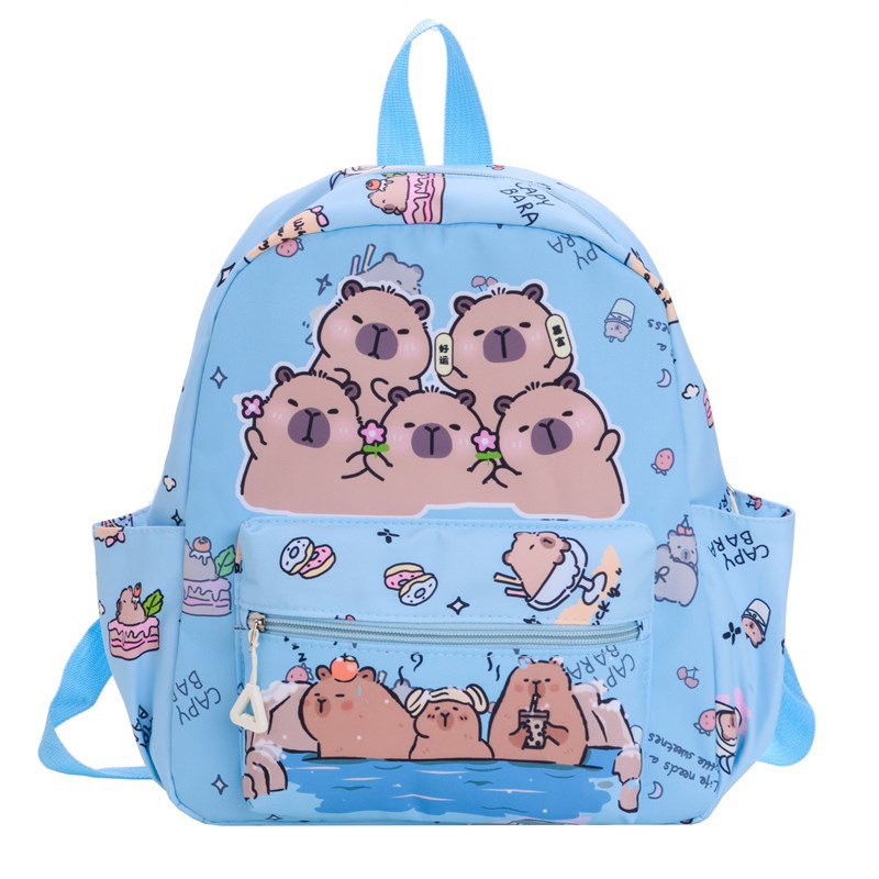 Capibara children's backpack, fashionable children's bag, cartoon backpack, high appearance level for kindergarten small class, large class student schoolbag Item Picture