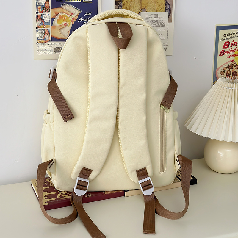 New schoolbag for girls, Japanese-style inS-style letter embroidery treasure, travel backpack for girls, versatile middle school backpack Specification drawing
