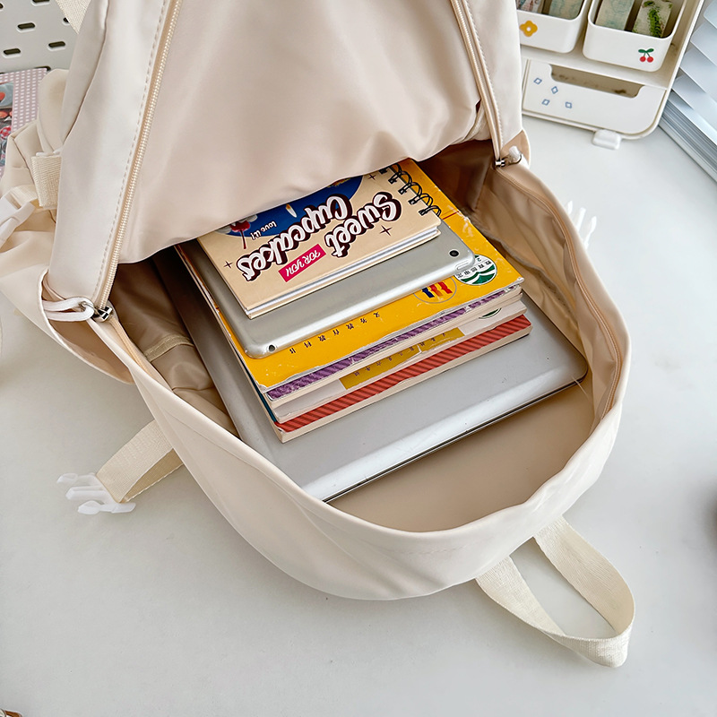 A new Korean-style ins backpack with a high level of appearance, fresh and sweet candy color, and a lightweight and large-capacity backpack for junior and senior high school students Application Scenario