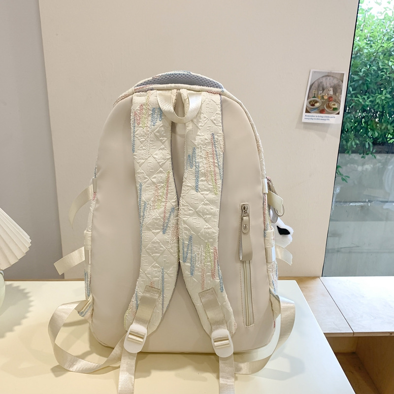 Schoolbag girl on Instagram, Japanese-style junior and senior high school students, Korean-style campus versatile and weight-reducing backpack, two-piece backpack set for girls Specification drawing