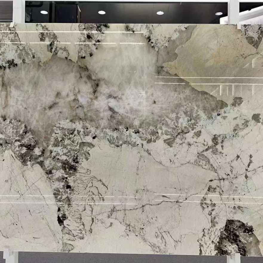 Pandola marble dining table panel, luxury stone background wall, coffee table top, window sill stone, natural stone details Picture