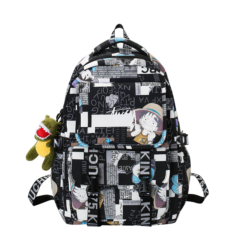 New 2024 schoolbag for boys and girls, junior high school students, simple, large capacity, trendy, high appearance level high school backpack Item Picture