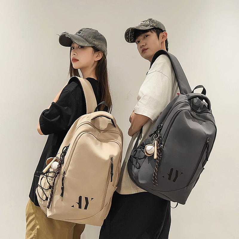 A new Korean-style Instagram backpack with a high level of appearance, simple and retro style, for couples, lightweight travel and mountain climbing, and large capacity backpacks details Picture