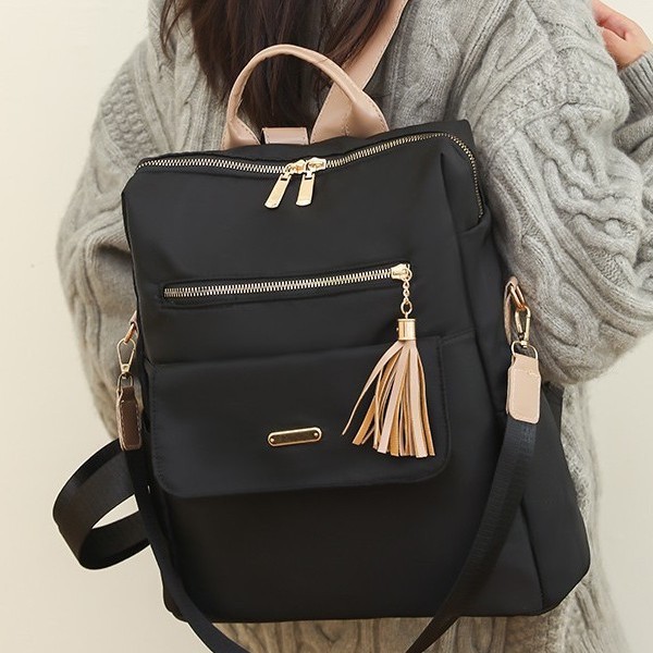 Casual double-shoulder women's fashion 2023 new large-capacity simple travel backpack, dual-purpose single-shoulder women's backpack full figure