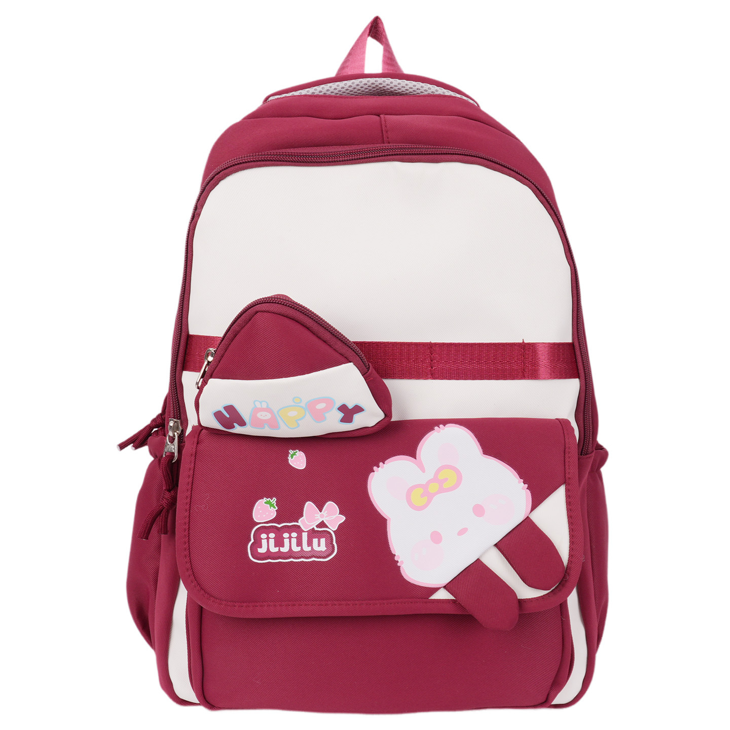 Color-blocking schoolbag for girls, cute for primary school students, large capacity for junior high school girls, high appearance level, fresh and light for college students Item Picture