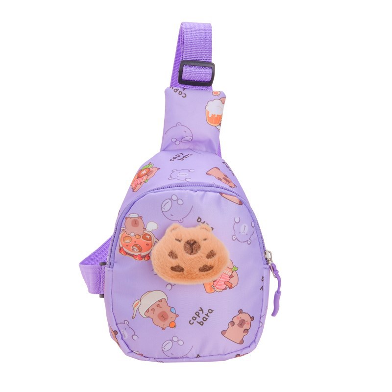 Cute Capibara plush toy baby crossbody bag for boys and girls in Japanese style, 2025 new children's small bag Item Picture