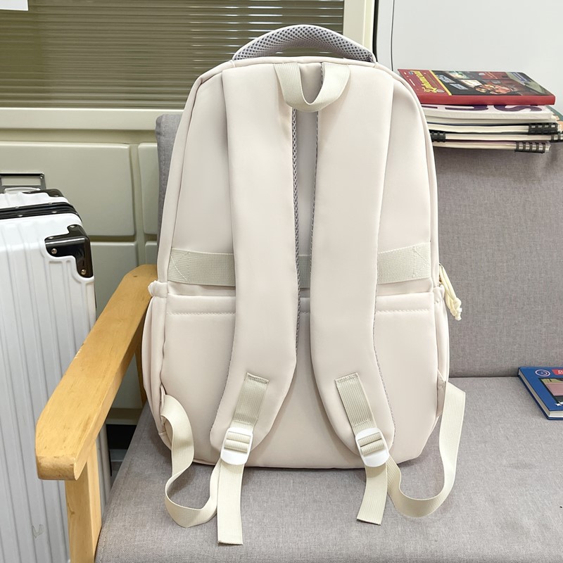 A new high-appeal, fresh macaron-colored backpack from Korean Instagram, a lightweight and large-capacity backpack for junior and senior high school students Specification drawing